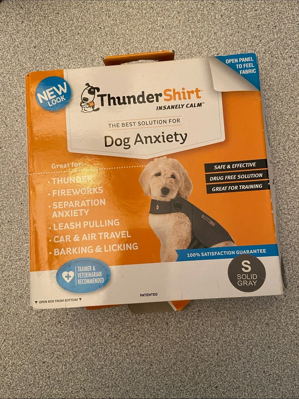 Thundershirt Solid Gray Calming Wrap for Dogs